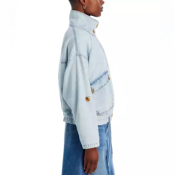 BlankNYC Stand Collar Lightweight Denim Jacket Sold at Revolve - Picture 5 of 7